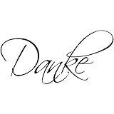 Rayher Hobby 28440000 Butterer Holzstempel Danke, 3 x 6 cm, Stempel mit Schriftzug für Dankeskarten bei Hochzeit, Taufe, Kommunion, Geburtstag