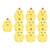 10Pcs Squeak Mini Rubber Duck Baby Bath Ducky Sound Dusche Spielzeug Float Baby Bad Spielzeug Mini Badewanne Küken für Baby Pool Spiele(Gelbes Küken)