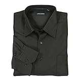 Lavecchia HLA1314-01 Übergröße Herren lg. Arm Hemd Schwarz-Uni Gr. 3-7XL, Größe:7XL