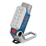 Bosch Professional 12V System Akku Baustrahler GLI 12V-330 (330 Lumen, 0,3 kg, 2 Helligkeitsstufen, ohne Akkus und Ladegerät, im Karton)