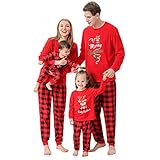 Familien-passendes Weihnachtspyjama-Set, langärmeliges Hemd, Top, lange Hose, Jumpsuit, Bodysuit Nachtwäsche Outfits für Papa Mutter Kinder Baby, Stil 30, M