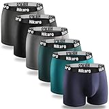 HIKARO Amazon-Marke Boxershorts Herren 6er Pack Baumwolle Unterwäsche Unterhosen Männer Men Boxer R