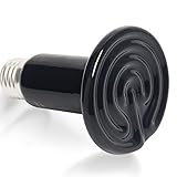 Arofaue Infrarot-Keramik-Heizlampen, Wärmestrahler, kompakte Wärmelampe, E27, schwarz, Terrarium, Reptilien, Eidechsen, Schildkröten, Schlangen, Haustiere (100 W)