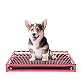 WLGQ Pet Mesh Einstreu Nicht saugfähiges Reinigungstuch Erforderlich Indoor-Toiletten Metall-Patch-Einstreu (Farbe: Rot, Größe: 60 * 42 * 8 cm) (Rot 60 * 42 * 8 cm)
