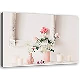 Feeby Bild auf Vlies Leinwand Shabby Chic Vintage 40x30 cm Kunstdruck Modern Wandbilder Deko Flur Wohnzimmer Rustikaler Stil R