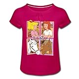 Spreadshirt Bibi Und Tina Mit Amadeus Und Sabrina Kachelmotiv Mädchen T-Shirt mit Raffungen, M, F