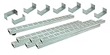 Entwässerungsrinnen Edelstahl superflach Rost Längsschlitzdesign SET Typ 7, System 35/80