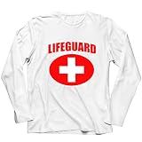 lepni.me Herren T Shirts Rettungsschwimmer Weißes oder Rotes Kreuz Rettungsschwimmer-Uniform-Kostüm (L Weiß Mehrfarben)