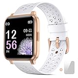 Smartwatch,Fitness Armbanduhr Voll Touchscreen smart Watch IP68 Wasserdicht Fitness Tracker Sportuhr mit Schrittzähler Pulsuhren Schlafmonitor Musiksteuerung Stoppuhr für Damen Herren iOS