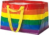 Ikea STORSTOMMA (FRAKTA) Wiederverwendbare Tragetaschen, 71 l, Regenbogenfarben, 2 Stück