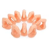 Deciniee Übungsfinger, 10 Stk. Maniküre-Trainingsdisplay Übungs-Fake-Finger-Plastikfingermodell für die Nagelkunstprax