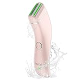 Brori Rasierer Damen Elektrisch,Damenrasierer Intimbereich Elektrisch Hautpflege Elektrorasierer Nass und Trocken Rasierer Damen Trimmer IPX7 Wiederaufladbar Lady Shaver für Beinen Achseln Bik