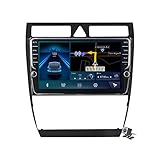 ADMLZQQ 2-DIN Autoradio mit 9″ Bildschirm Navi für Audi A6 C5 1997-2004/S6 1999-2004/RS6 2002-2006 Android 11 Stereo mit Carplay Auto FM AM RDS Spiegel Link 4G/5G WiFi/Freisprechfunktion,K200