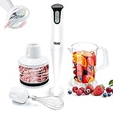 Elektrische Pürierstab, Stabmixer set, 800 Watt Multifunktions mixer mit 2 Geschwindigkeiten einstellbar,mit Kunststoff-Mixfuß , 4-in-1 Mixstab für Smoothie, Suppen, Joghurt, Saucen, Babynahrung