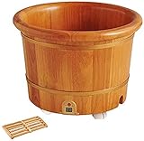 WLLLL Füße Barrel Fußbad Barrel,Haushaltsschmerzen, Ermüdung, Fußwaschbecken, Holzfußbad, Holzbadewanne, Fuß, der Sich mit Deckel entspannt, Fußmassag