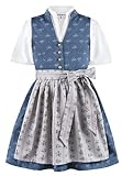 Stockerpoint Mädchen Kinderdirndl Amalie jr. Kleid für besondere Anlässe, dunkelblau-grau, 146-152
