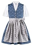 Stockerpoint Mädchen Kinderdirndl Amalie jr. Kleid für besondere Anlässe, dunkelblau-grau, 146-152