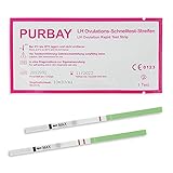 Purbay 50x Ovulationstest - Teststreifen zur Babyplanung - Frauen Fruchtbarkeitstest - Kinderwunsch Teststäbchen - Ovulation test - 10 miu/ml LH