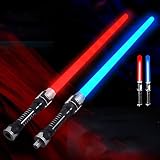 2 Stück Lichtschwert Elektronisches RGB 7 Farbwechsel Lichtschwert 2-In-1 Laser-Schwert Cosplay Spielzeug Für Kinder Geschenk Lightsaber Kompatibel Mit Starw
