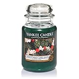 Yankee Candle Duftkerze im Glas (groß) | Christmas Garland | Brenndauer bis zu 150 S