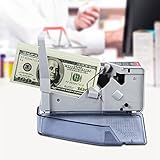 PIOJNYEN Mini Geldscheinprüfer Banknotenzähler Geldzählmaschine für Gemischte Geldscheine Portable Handy 600pcs/min V40