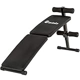 TecTake Sit-up Bank Bauchtrainer klappbar & verstellbar inkl. gepolsterte Beinfixierung | (LxBxH): ca. 120 x 33 x 63