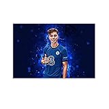 SHADIAO Kai Havertz Top berühmter Fußballspieler-Zimmer-Poster, Kunst-Fototapete (2) Poster, dekoratives Gemälde, Leinwand, Wandkunst, Wohnzimmer, Poster, Schlafzimmer, Malerei, 30 x 45