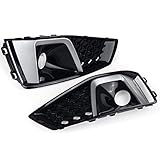 MJCDNB Nebel Licht Grille, Für Audi A4 B9 S-Linien S4 2019 8Wd807681J 8Wd807682J 2Pcs Auto Frontschürze Honeycomb Hex Nebel Licht Lampe G