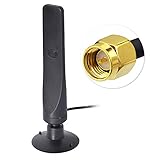 Eightwood 4G LTE Antenne SMA Antenne 12dbi mit 300cm SMA Verlängerung Kabel für LTE 4G 4G DTV 4G Router WiFi Router Mobiler Hotspot Handy Booster System IoT/M2M Verkaufsautomat Remote Kamera MEHRWEG