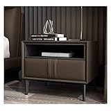 WERTYU Nachttisch Nachttisch Nachtkommode nordisch Beistelltisch Kiefernholz Stoffschublade Massiv Kommode Sideboard Couchtisch mit 4 Füßen 19.7x15.7x18.5inch (Color : Brown)