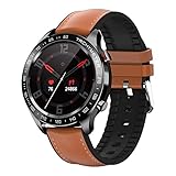 LMGKS R5 Smartwatch, wasserdicht, Herzfrequenz-Blutdruckmessung, Vollbild-Touch, Outdoor-Sport, Fitness, Herren und Damen, (B)