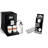 Krups EA8738 Intuition Preference Kaffeevollautomat inkl. Milchbehälter + Reinigungstabletten XS3000 für alle Kaffeevollautomaten von Krup