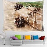 YYRAIN Weihnachten Home Polyester Tapestry Einfache Wohnzimmer Schlafzimmer Wandkunst Dekoration Wandbehang Multifunktionale Geschenk Tagesdecke 73x97