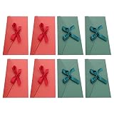 Gruß Bowknots Umschläge Vintage- Papier: 8Pcs Karten Umschläge Einladungsschreiben Umhüllt mit Bogen für Geburtstag Hochzeit Ostern Zu Seg