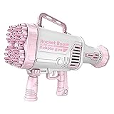 MOXIAONAI 44-Loch Bazooka Bubble Machine, Gatling Porous Automatic Bubble Gun Kreative Rocket Boom Bubble Machine, Multifunktionales Kinderspielzeug, Tragbarer Bubble Maker für Kinder (B)