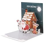 3D-Grußkarte, schöne stilvolle praktische Weihnachtskarte mit Hot Silver-Technologie für Bürodekoration Weihnachtsgeschenk(Typ E)