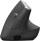 Logitech MX Vertical, Wire and Wireless Bluetooth Advanced Ergonomic Mouse, Less Muscular Strain, Natural Handshake Position, Improved Wrist Posture, Advanced Optical Tracking, Black