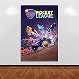 Sanguolun Panorama Leinwand Bild Spiel Poster Rocket League Leinwand Kunstposter und Wandkunst Bild Druck Familiendekor Poster 60x90