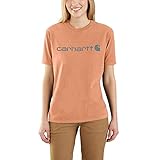 Carhartt Women's Size Wk195 Workwear Logo Short T-Shirt, Ginger Heather, 3X