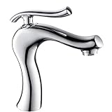 BFDMY Einhebel Bad Wasserhahn Mischbatterie Waschtischarmatur Waschbecken Armatur Heißes Und Kaltes Wasser Mischbatteri Messing Armatur Europäischen Stil,Chrome F