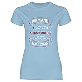 wowshirt Damen T-Shirt Fußball Trikot Augsburger Augsburg, Größe:M, Farbe:Light B