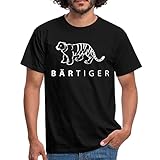 Spreadshirt Bart Bärtiger Wortspiel Bär Tiger Männer T-Shirt, L, Schw