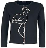 Banned Retro Flamingo Honnie Cardi Frauen Cardigan schwarz XL