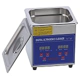 Jeankak 1.3L Ultraschallreiniger mit Heizung Und Timer, Fachmann Led-Digital Reinigungsmaschine mit Netzkorb, für Schmuck, Dinge des TäGlichen Bedarfs(01)