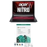 Acer Nitro 5 (AN517-54-743Q) Gaming Laptop 17 Zoll Windows 10 Home - FHD 144 Hz IPS D + Microsoft 365 Family | Dow