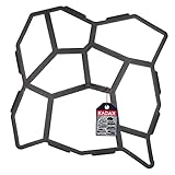 KADAX Pflastersteinform aus Kunststoff, Betonform, Gehweg Form, Schalungsform, Form für Pflastersteine, Sprungbrettform, Pflasterschablone (49 x 49,5 x 4,3 cm, Muster 4)