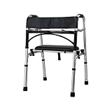 WEUROPESV Duty Steel Walker, Gewichtskapazität 180kg, Behinderte, Limited Mobility-Patienten, Laufstabilisator mit Vier Rädern mit Handb