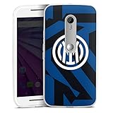 DeinDesign Silikon Hülle kompatibel mit Motorola Moto G3 Case transparent Handyhülle Inter Mailand Offizielles Lizenzprodukt Fußb