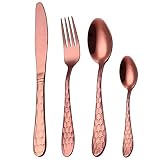 PPLAS Kreative Goldener Edelstahl West Geschirr Set Steak-Messer, Gabel, Löffel DREI oder Vier Stück Küchengeschirr Kits Küchenhelfer Bestecksets besteck Set (Color : 4pcs d3)