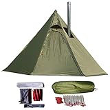 Longeek zelt 2 personen ultralight trekking zelt,tipi zelt outdoor,für Rucksackreisen, Camping, Wandern, Schornstein Hot Tipi, 4 Jahreszeiten verwenden,einfach aufzub